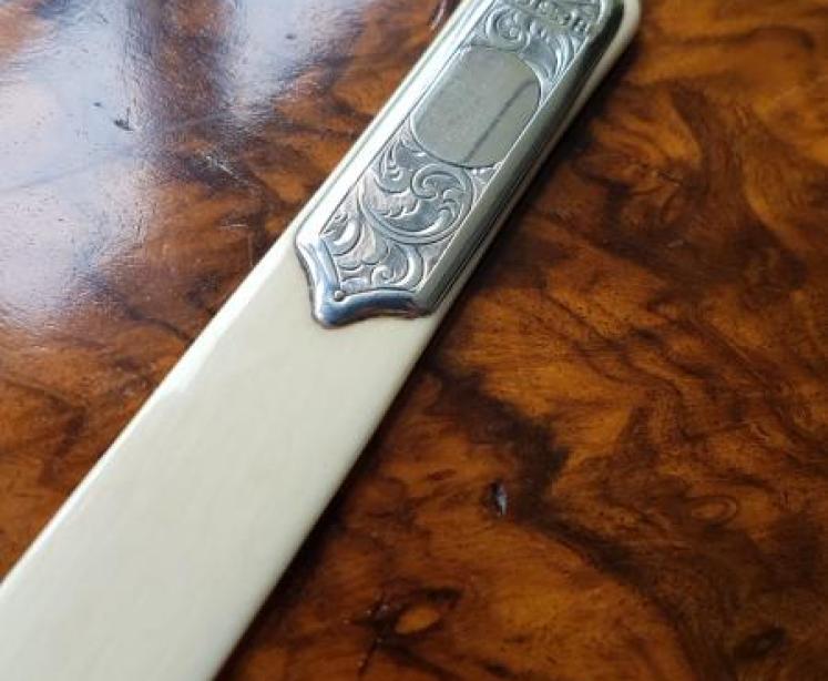 High Quality Victorian Antique Silver Mounted Page Turner - Image 4