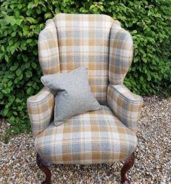 Superb Victorian Upholstered Wing Back Armchair