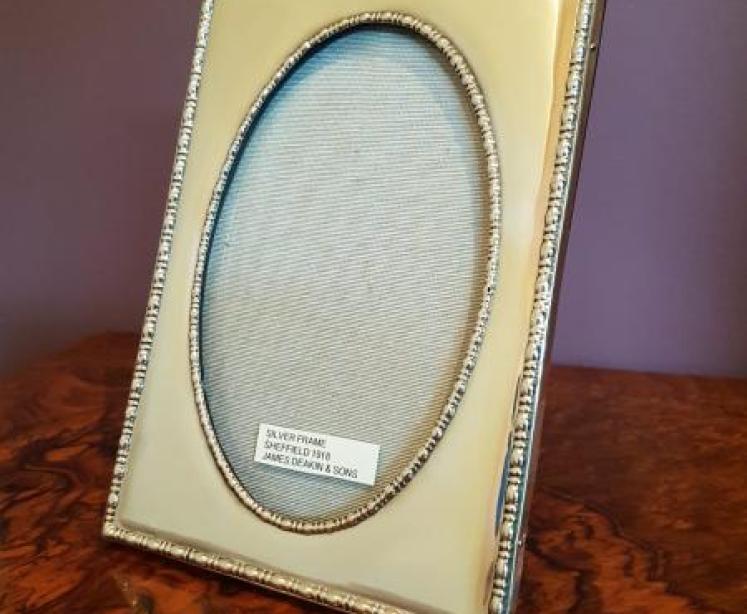 George V Period Antique Silver Photo Frame - Image 1
