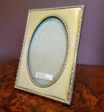 George V Period Antique Silver Photo Frame