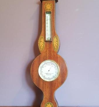 Edwardian Antique Pocket Barometer in Banjo Mount