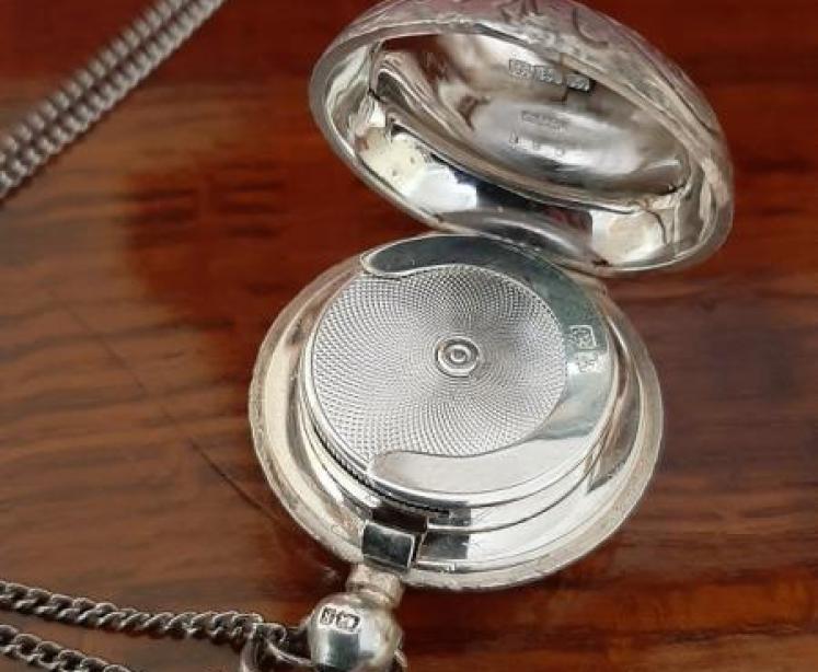 Edwardian Antique Silver Engraved Sovereign Case - Image 3