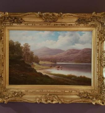 Fine Oil on Canvas Rydal Water from Loughrigg by William Mellor