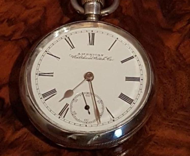 Late Victorian Antique Waltham Silver Pocket Watch - Image 1