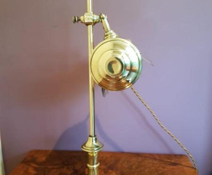 Antique 1920's Brass Adjustable Desk Lamp - Image 4