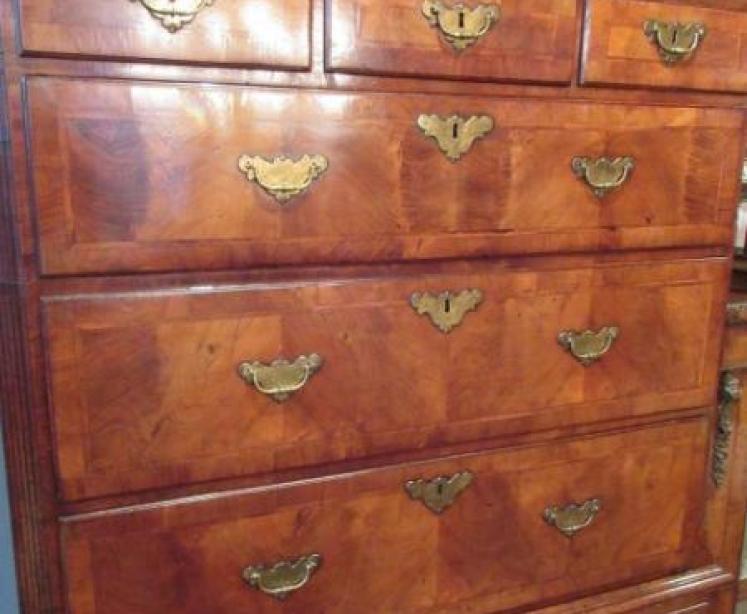 Fine George II Period Figured Walnut Chest on Stand - Image 2