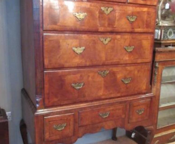 Fine George II Period Figured Walnut Chest on Stand - Image 5