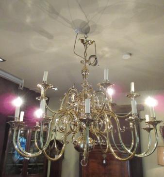 Impressive Edwardian Antique Two Tier Chandelier