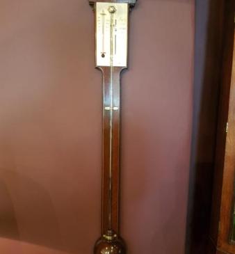 Edwardian Antique Mahogany Stick Barometer
