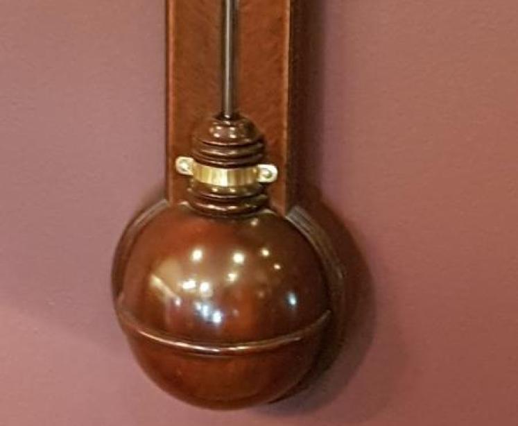 Edwardian Antique Mahogany Stick Barometer - Image 2