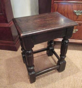 George II Period Antique Oak Joint Stool