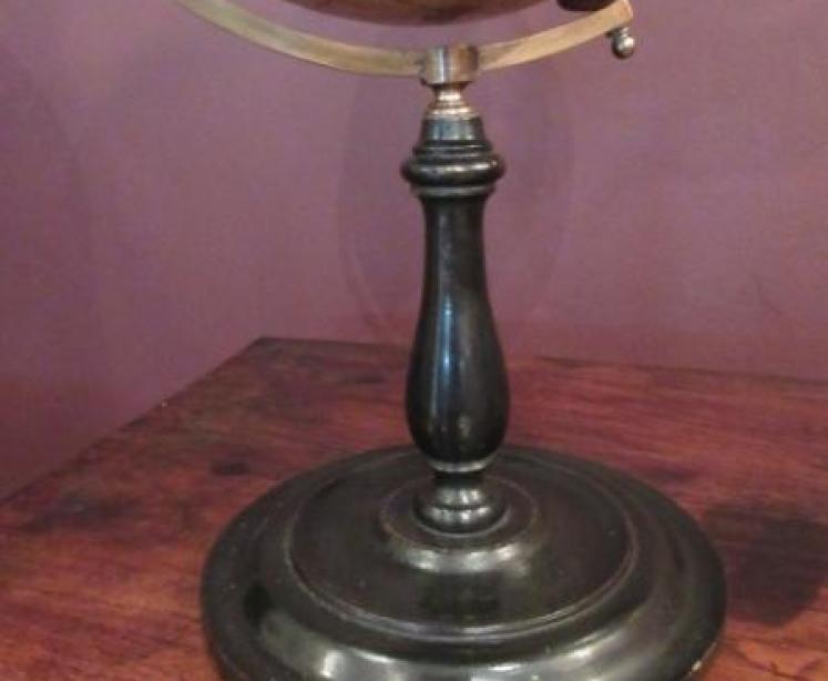 Antique 8" Papier Mache Geographia Terrestrial Globe - Image 3