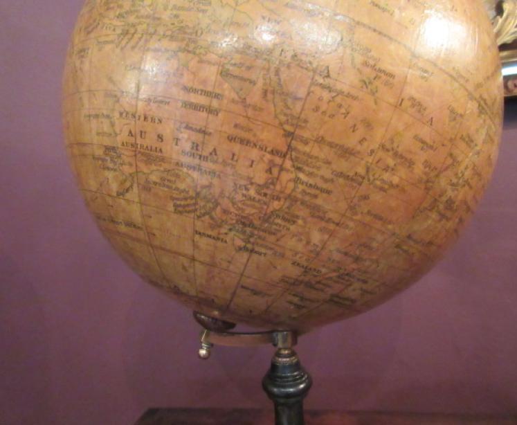 Antique 8" Papier Mache Geographia Terrestrial Globe - Image 4