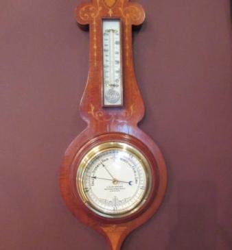 Antique Sheraton Inlaid London Banjo Barometer
