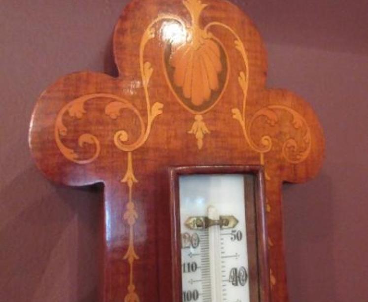 Antique Sheraton Inlaid London Banjo Barometer - Image 3