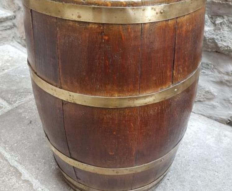 Victorian Oak Brass Bound Royal Coat of Arms Stick Stand - Image 3