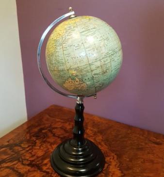 1930's Phillips paper mache 6" Globe