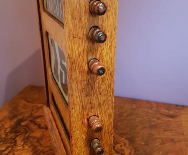 Large Victorian Oak Perpetual Desk Calendar - Image 2