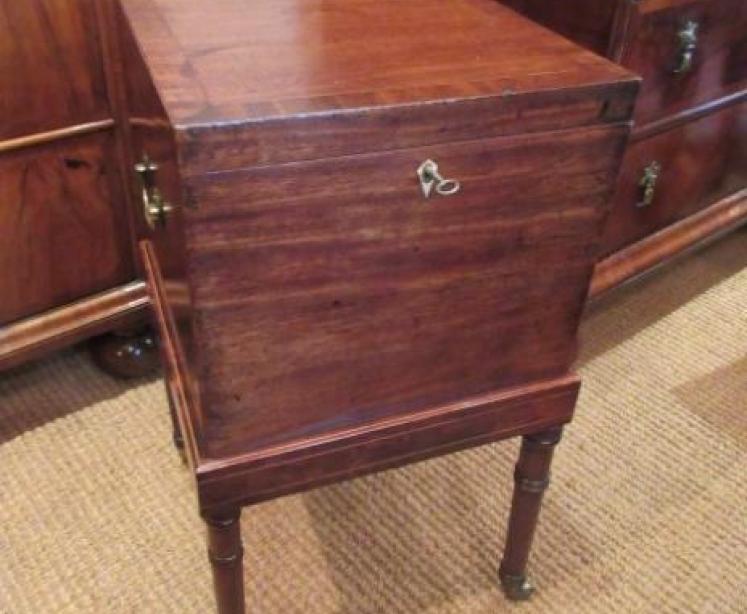 Regency Period Antique Fruitwood Inlaid Cellerette  - Image 1