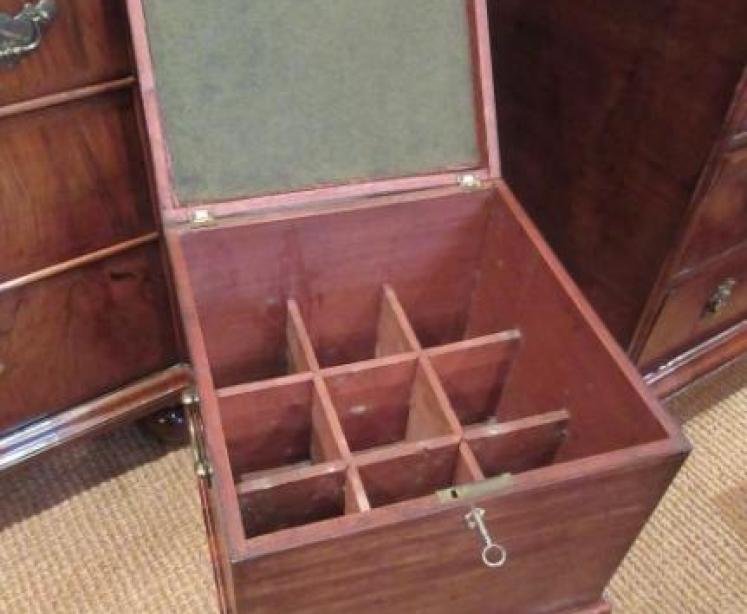 Regency Period Antique Fruitwood Inlaid Cellerette  - Image 3