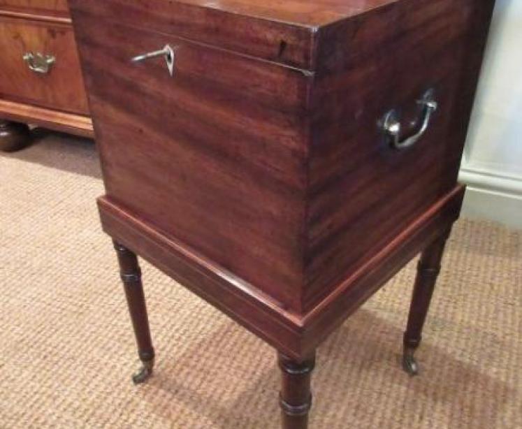 Regency Period Antique Fruitwood Inlaid Cellerette  - Image 5