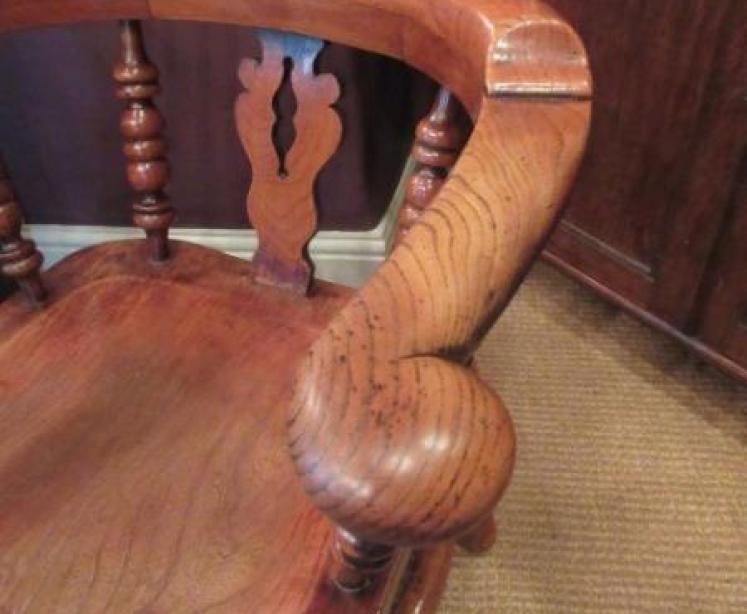 19th Century Ash & Elm High Back Windsor Armchair - Image 4