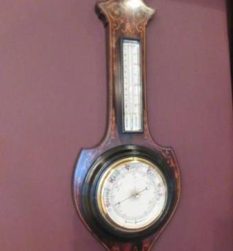 Top Quality Antique Rosewood Inlaid Banjo Barometer