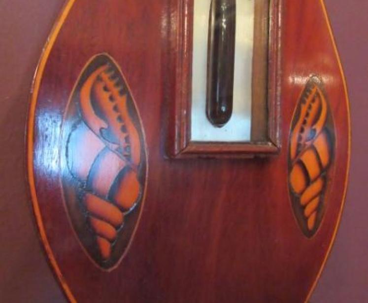 George III Period Sheraton Inlaid Banjo Barometer - Image 3