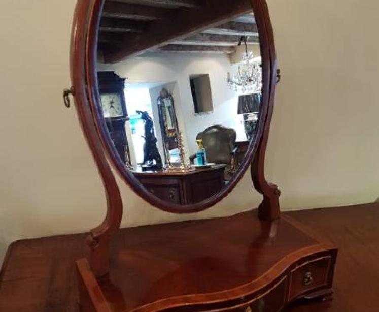 Antique Regency Mahogany Toilet Mirror - Image 1