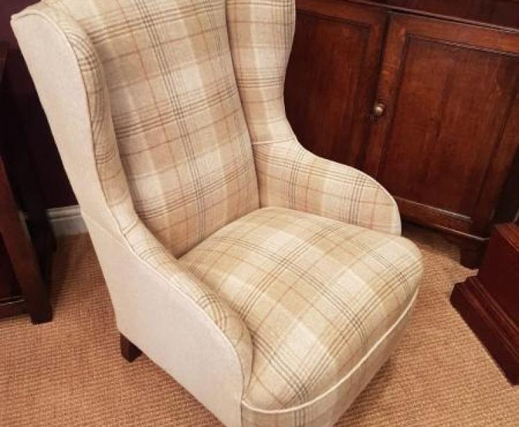 Quality Edwardian Wing Back Arm Chair - Image 4