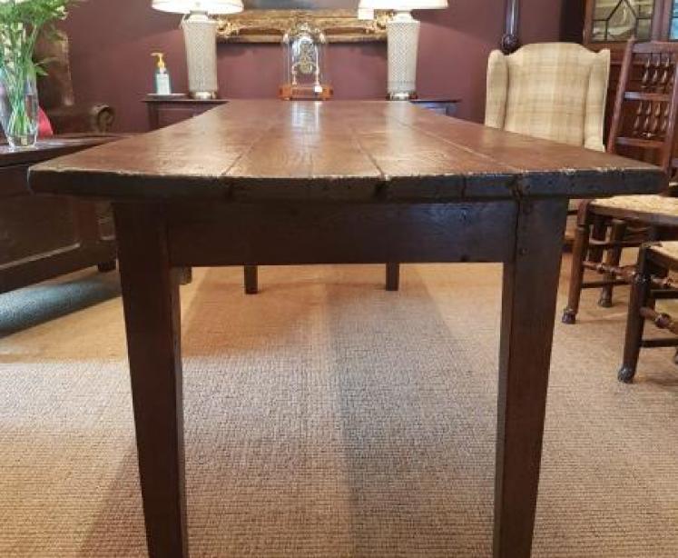 Antique George III English Oak Farmhouse Table - Image 2