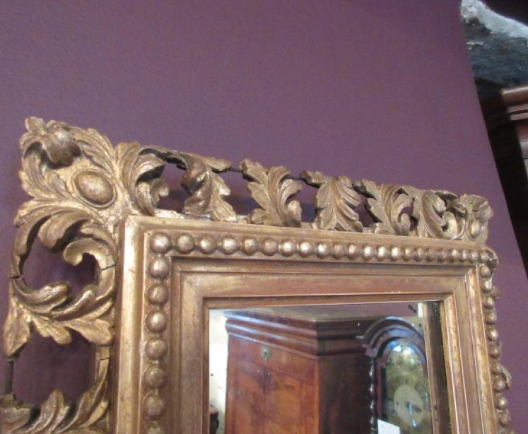 19th Century Antique Plaster Gilt Wall Mirror - Image 2