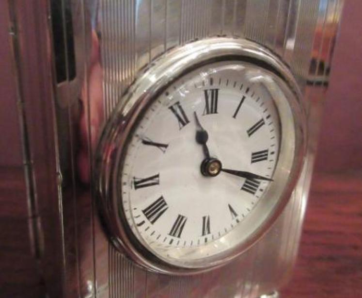 Fine George V Period Antique Solid Silver Carriage Clock - Image 2