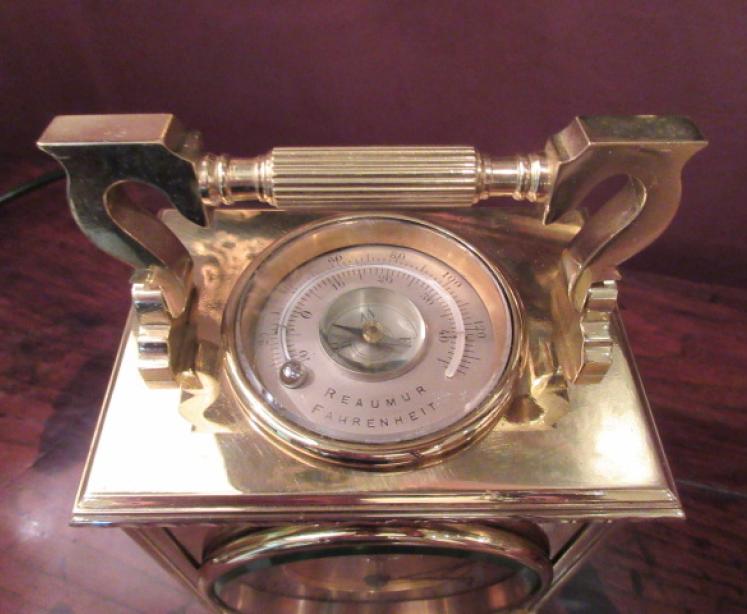 Unusual 19th Century French Desk Top Clock with Compass - Image 3