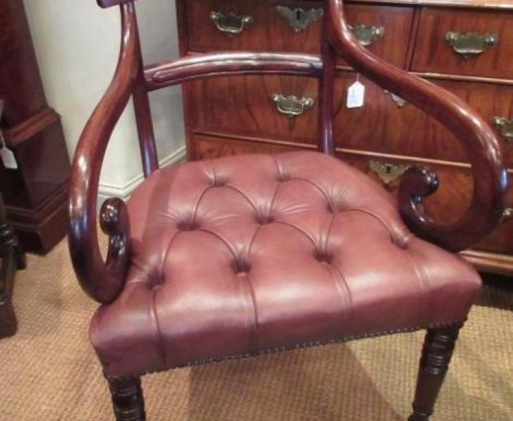 Pair of Regency Antique Mahogany Carver Armchairs - Image 2