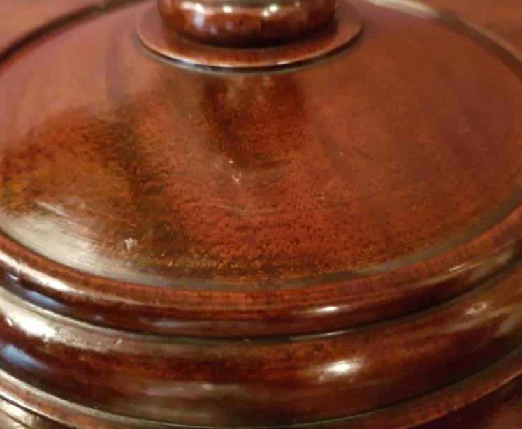 Quality Edwardian Antique Mahogany Table Lamp - Image 4