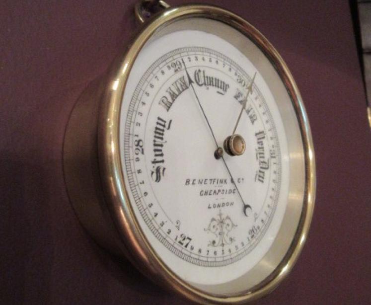 Top Quality Antique London Marine Barometer - Image 5