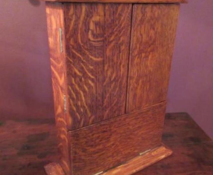 Unusual Victorian Polished Oak Key Holder Box - Image 5