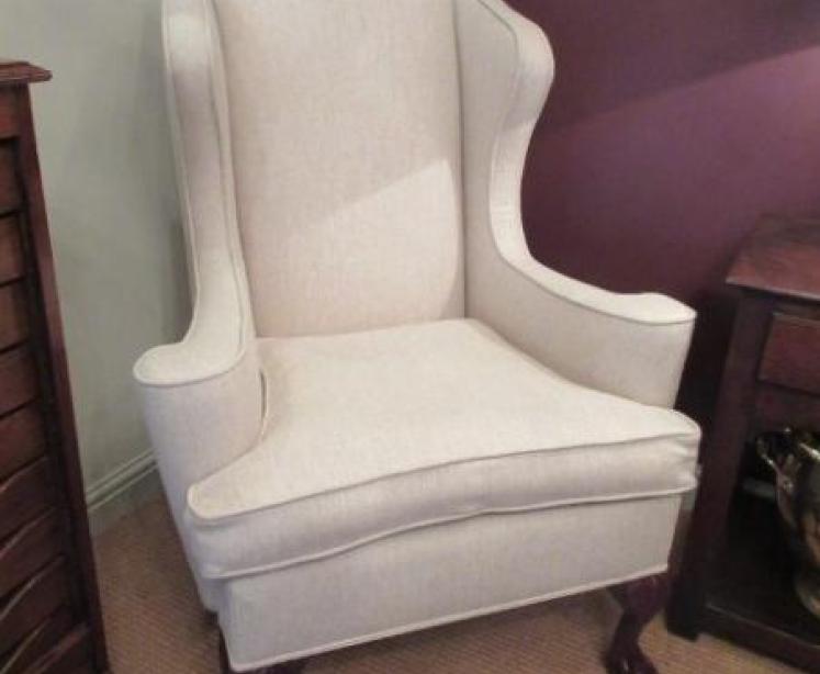 Antique George III Style Wing Back Armchair - Image 1