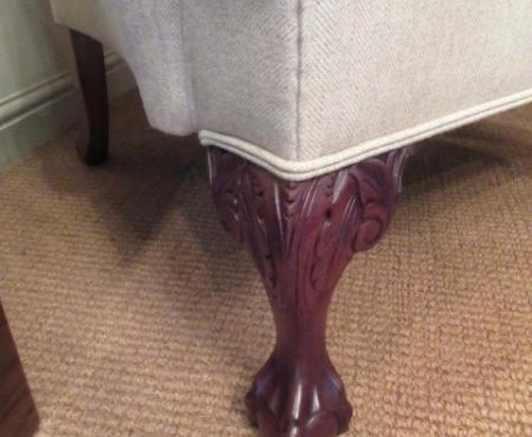 Antique George III Style Wing Back Armchair - Image 3