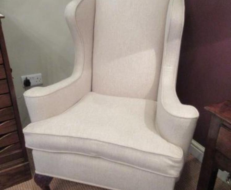 Antique George III Style Wing Back Armchair - Image 4