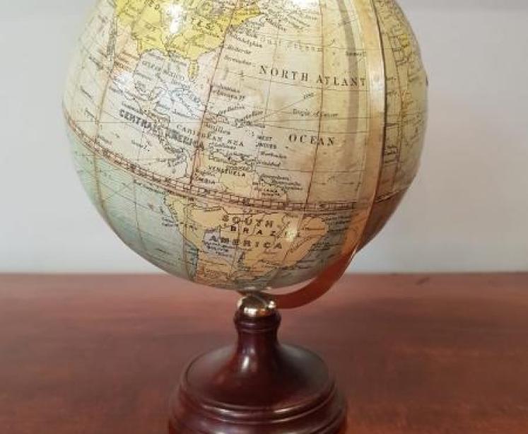 Antique 6" 1930's Phillips paper mache Globe - Image 5