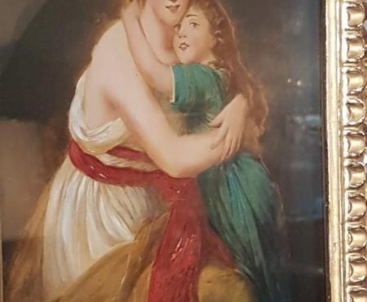 Victorian Oil on Canvas in Superb Florentine Frame - Image 2