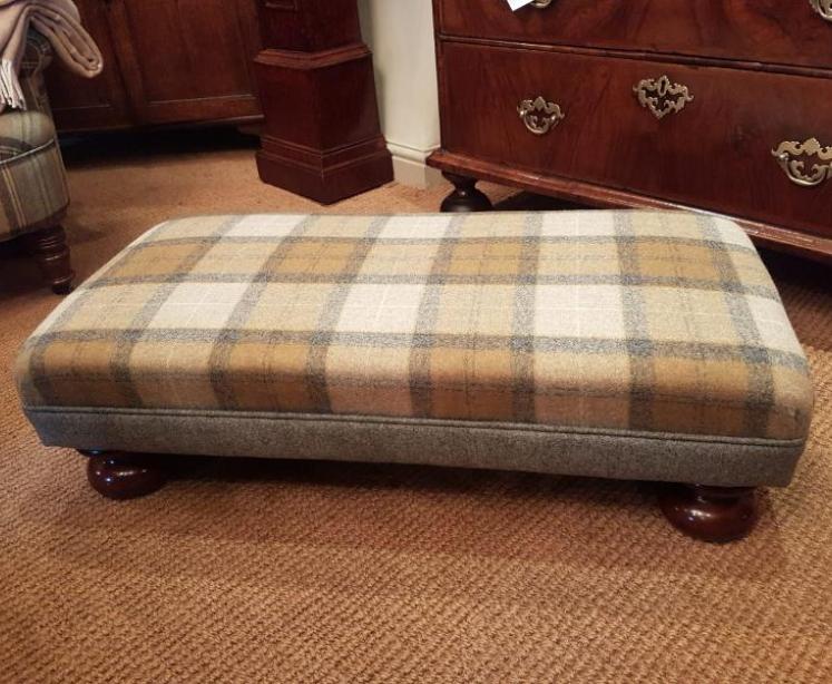 Victorian upholstered Low Foot Stool - Image 2