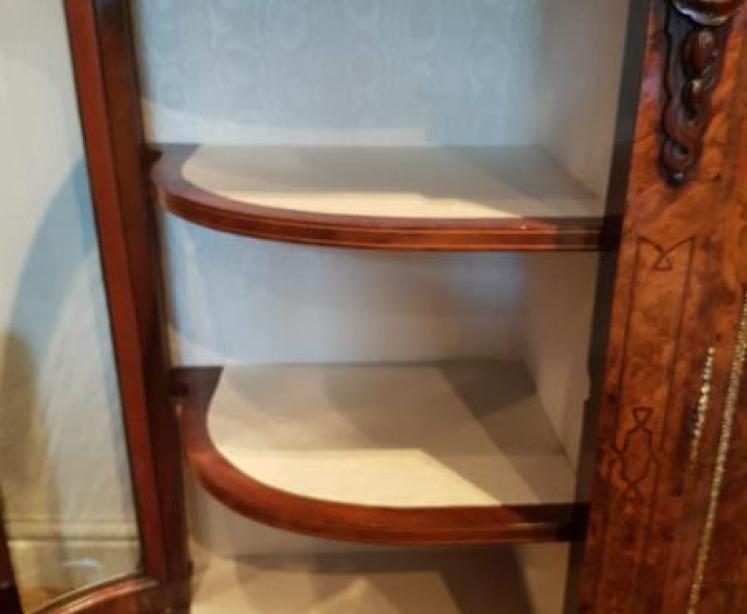 Fine Mid Victorian Antique Burr Walnut Credenza - Image 3