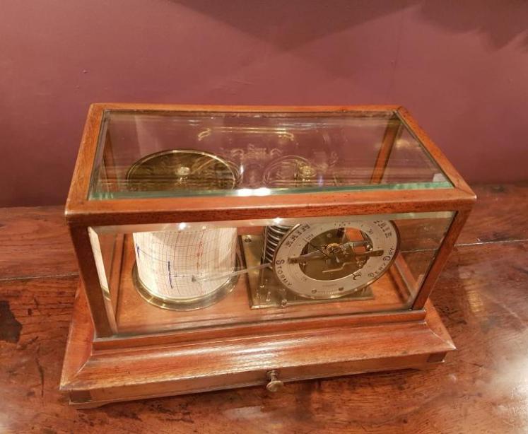 Quality Edwardian Mahogany Case Barograph - Image 4