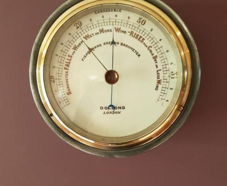 Fisherman's Bulk Head Marine Barometer by Dollond - Image 1