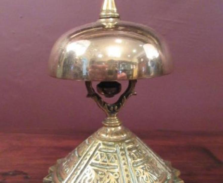 Victorian Antique Cast Brass Counter Bell - Image 5