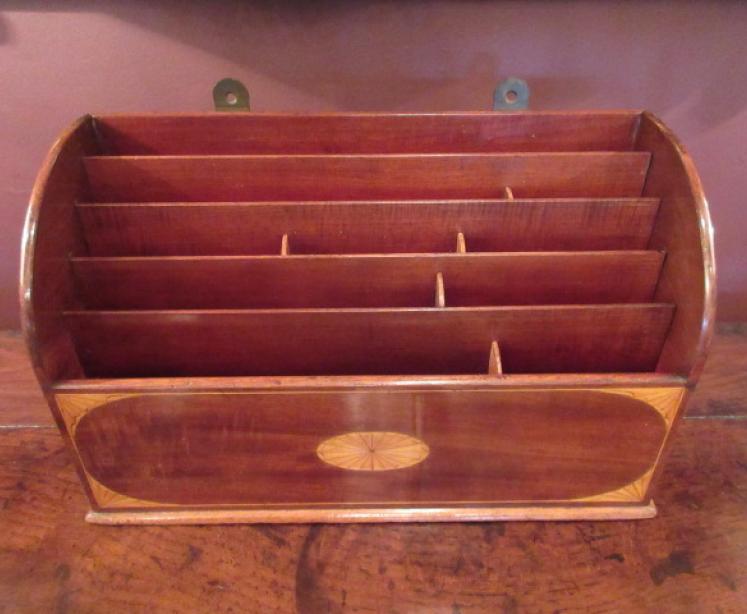 Edwardian Antique Sheraton Inlaid Stationery Rack - Image 1