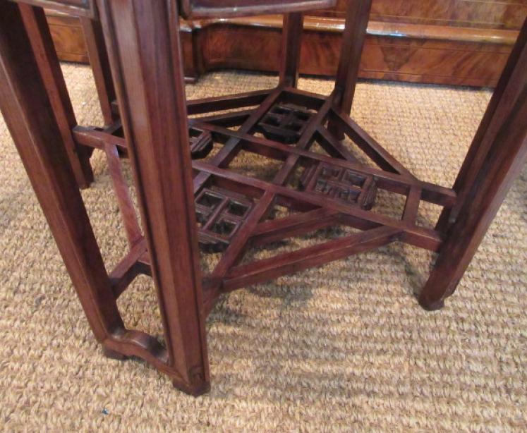 Superb Pair of Oriental Antique Rosewood Lamp Tables - Image 3
